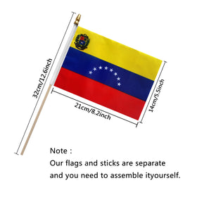 TSMD Venezuela flag with clear screen printed design visible from both sides