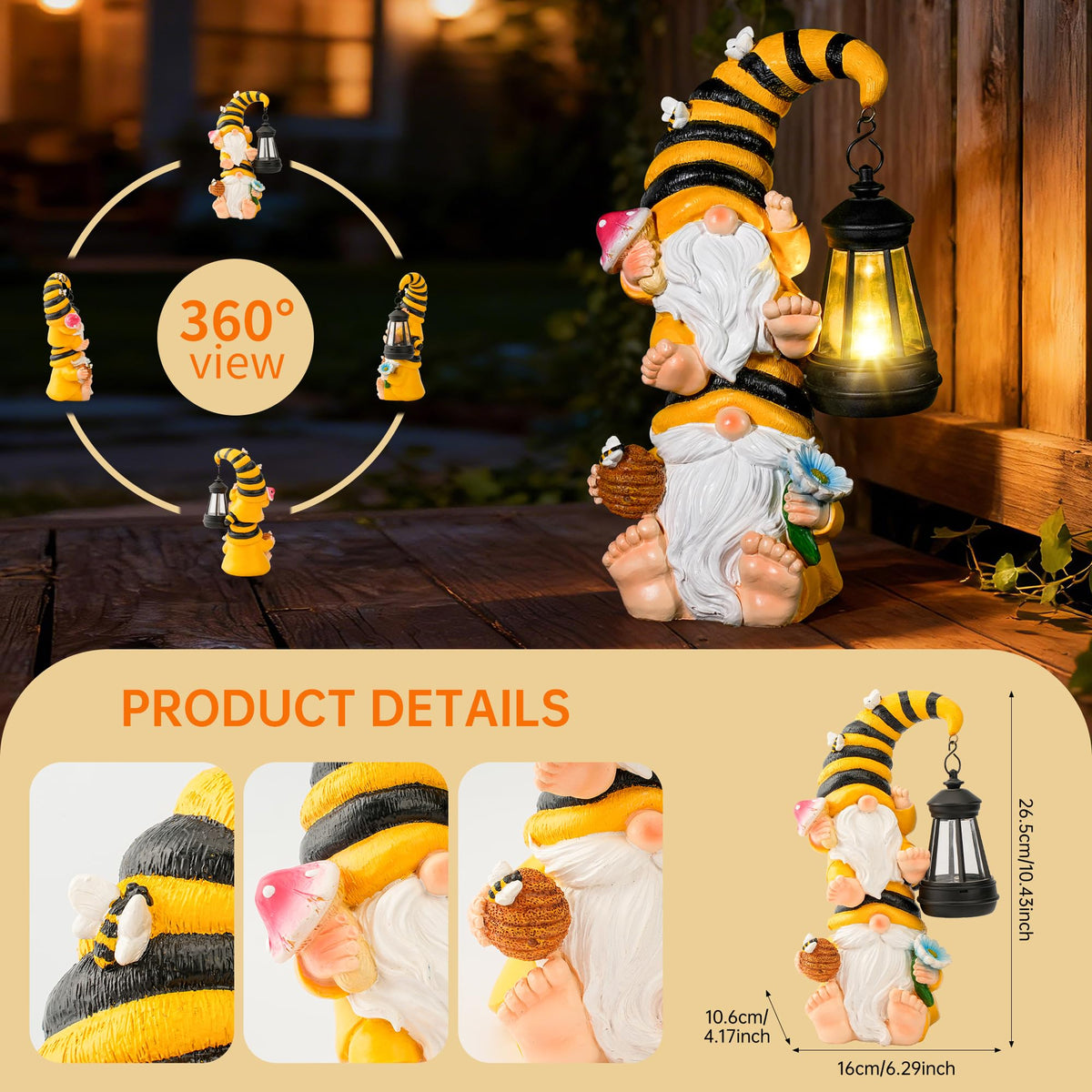 TSTGEE double gnomes add playful charm and lasting solar illumination