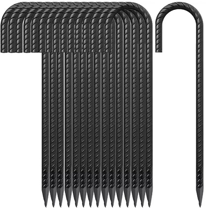 Tsurpcao 12-inch J-hook stake ready for secure outdoor use