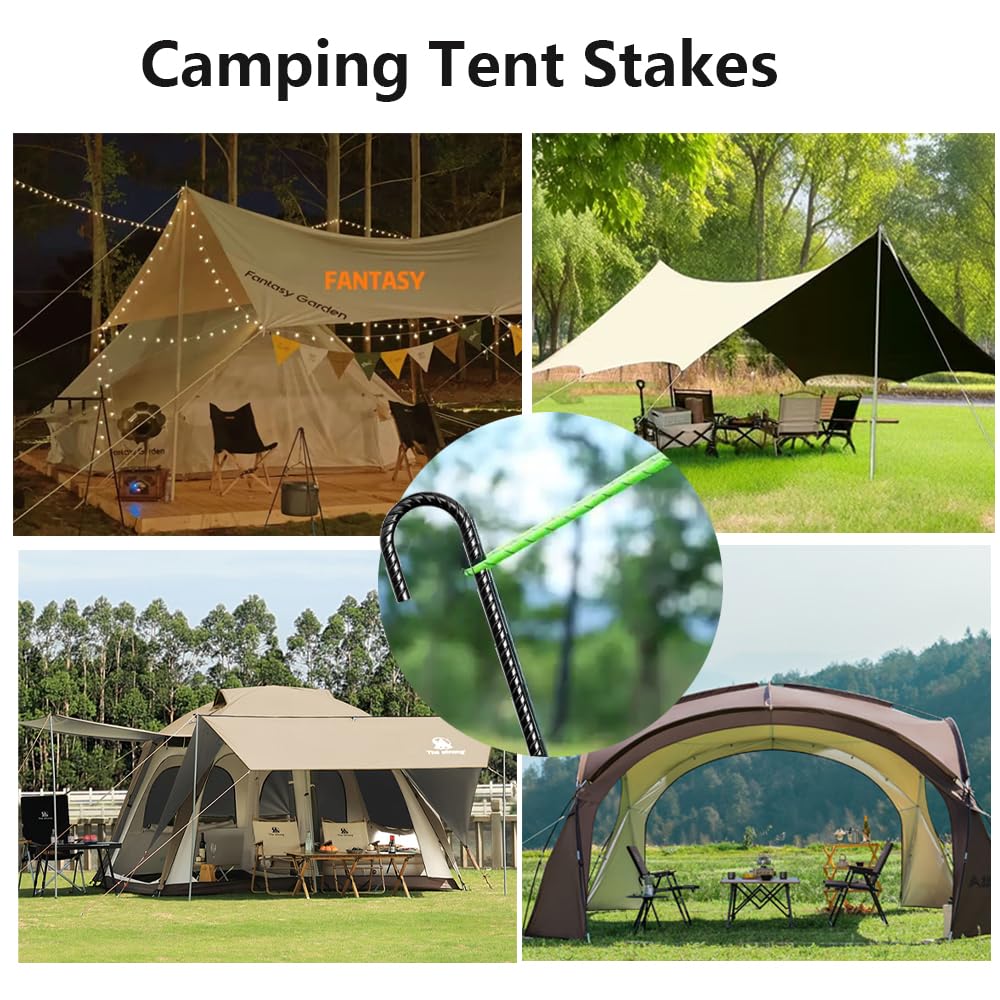 Tsurpcao 12-inch stakes securing playground equipment and tents