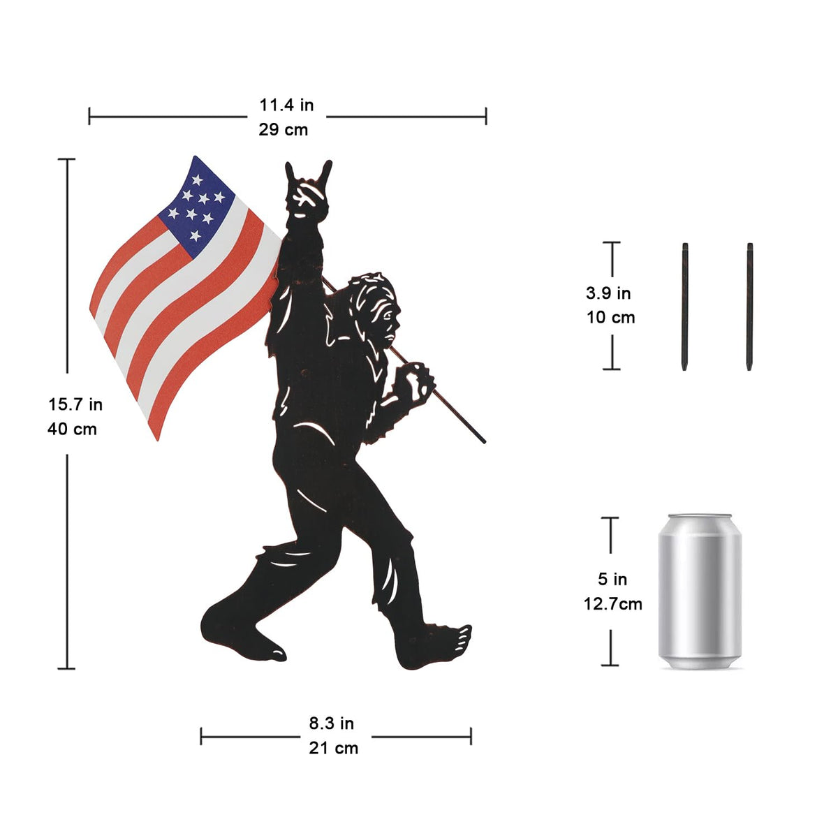 TT & MM Anti-rust coated Bigfoot stake withstands outdoor weather.