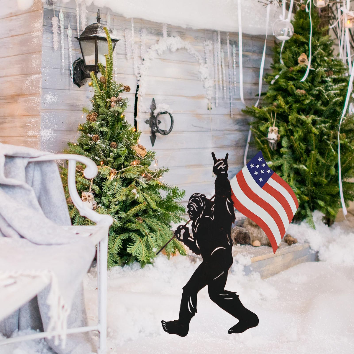 TT & MM Bigfoot silhouette garden art brightens lawns and paths.