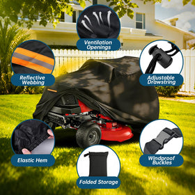 TTAJJUNK waterproof 600D fabric highlights rain protection and durability.