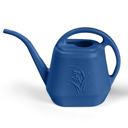 TTAOE GN grip watering can in navy blue, 1 gallon for indoor and balcony gardens.