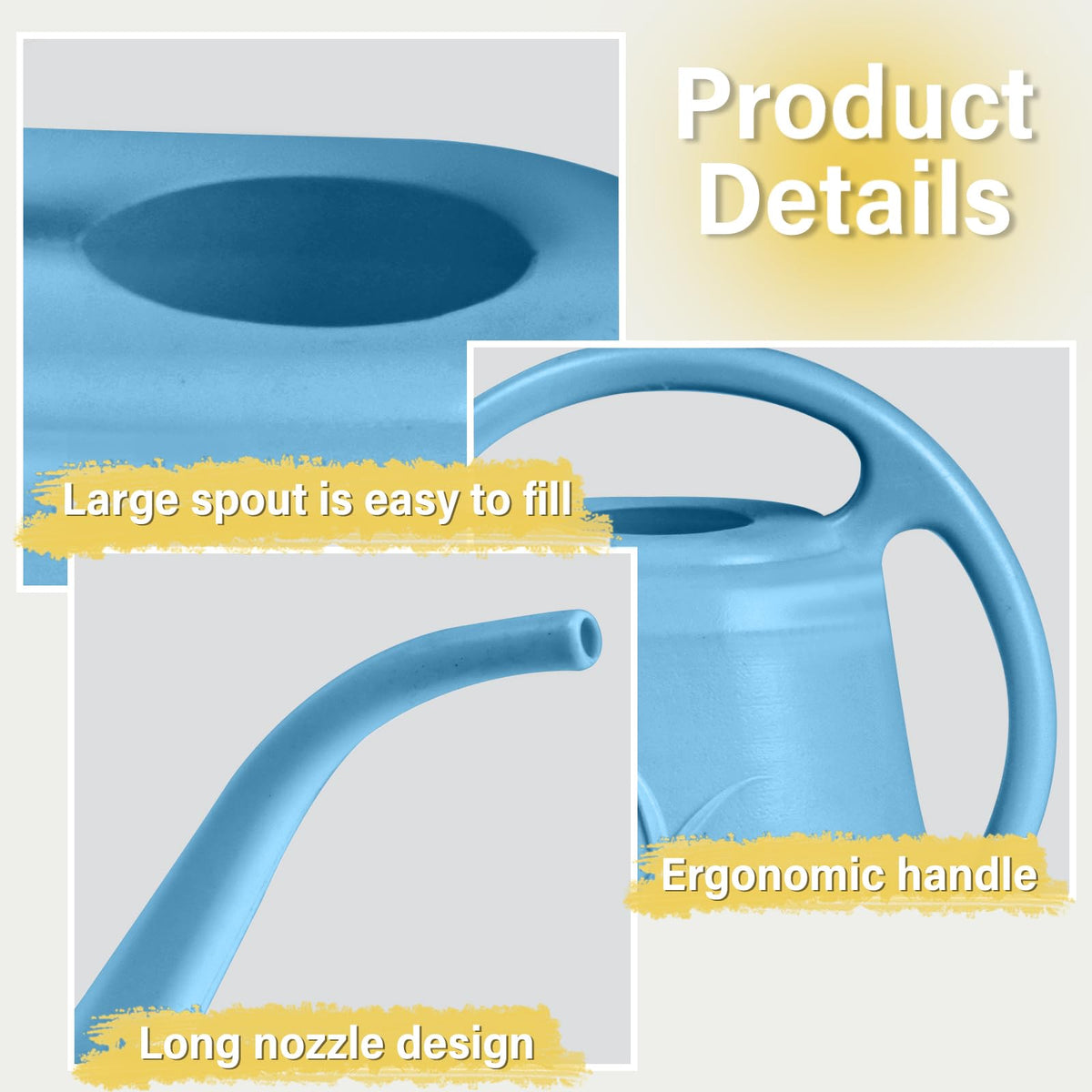 TTAOE GN watering can with comfortable handle for easy pouring.