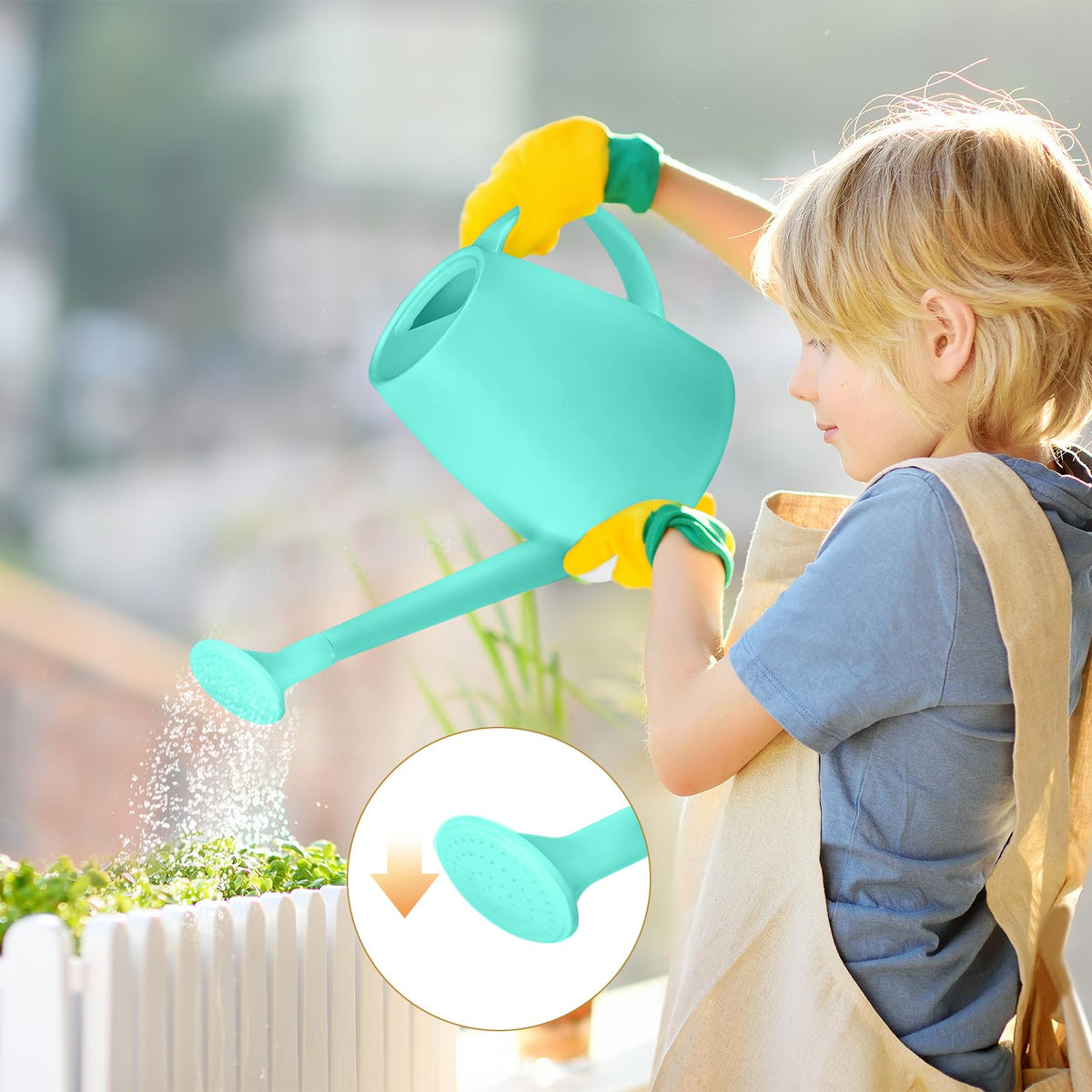 TTAOE GN watering can detachable-sprayer enables gentle shower or steady stream