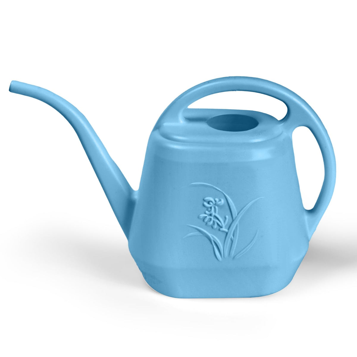 TTAOE GN watering can in sky blue, 1 gallon capacity, ideal for home plants.
