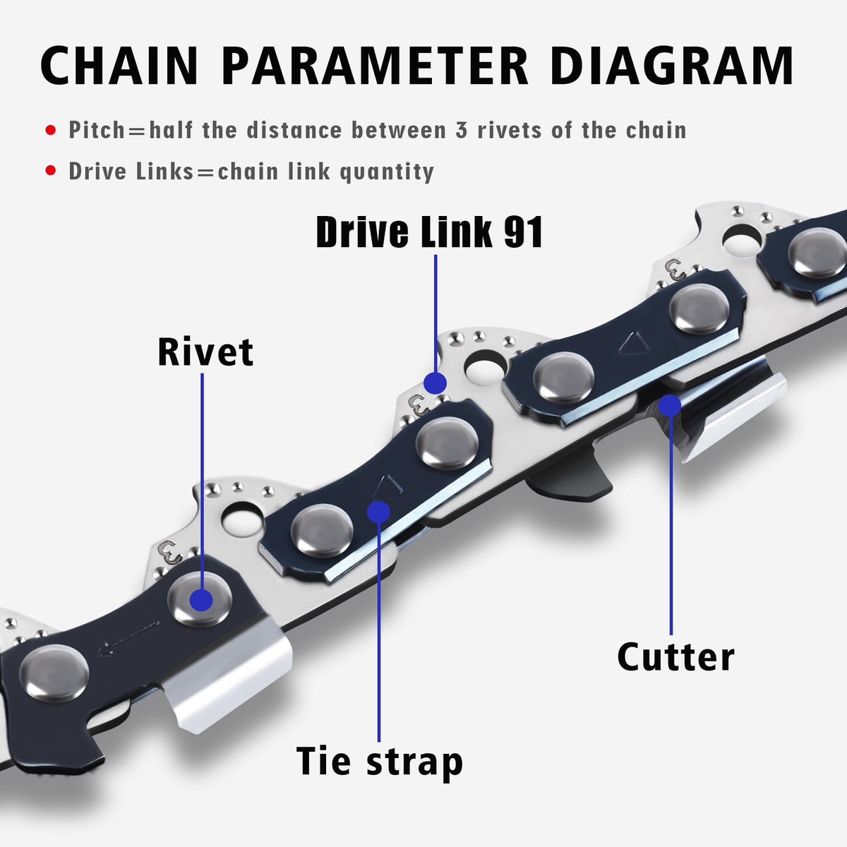 T.TAOMI chain showing lubrication grooves on drive links