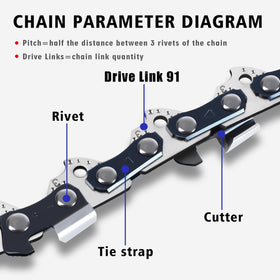 T.TAOMI chain showing lubrication grooves on drive links