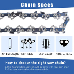 T.TAOMI chain fits Stihl MS460/MS660 for reliable operation