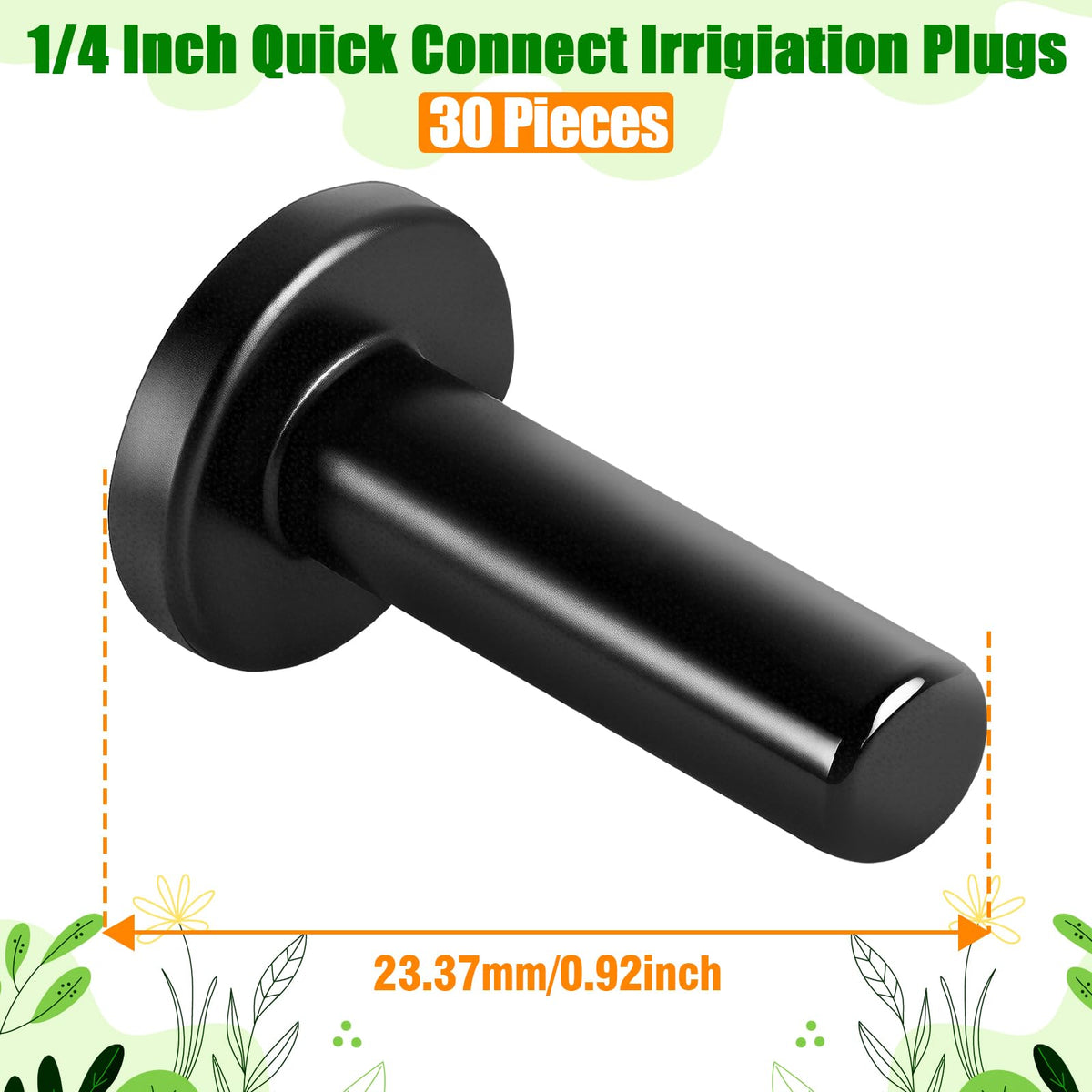 TTioDri 1/4-inch drip line end cap ready for quick push-to-fit connections.