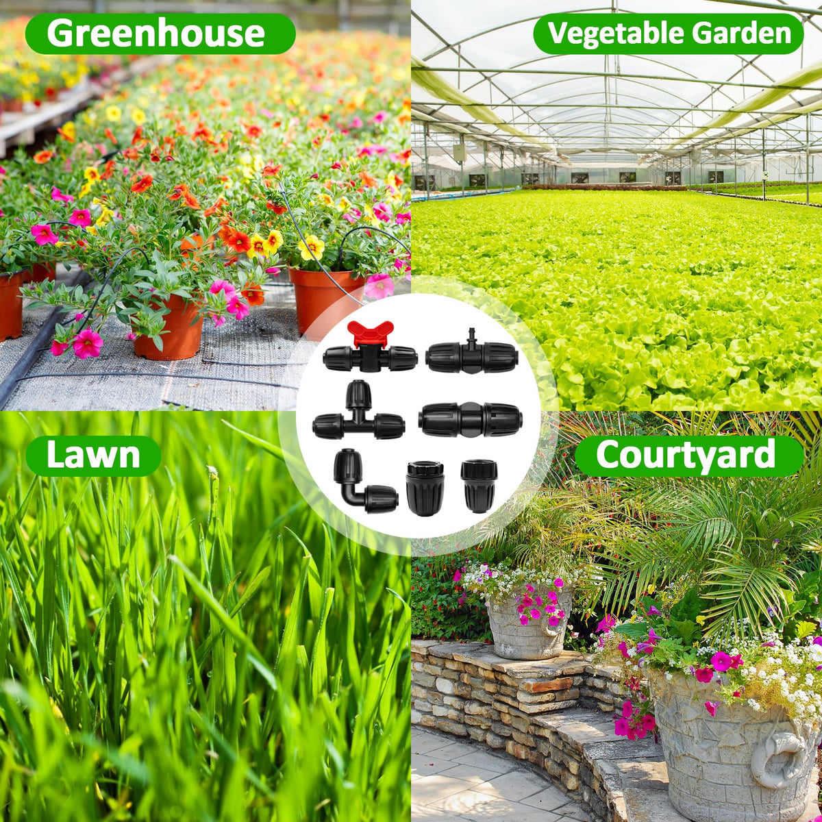 TTioDri 1/2in tubing compatibility and UV-resistant design for outdoor use