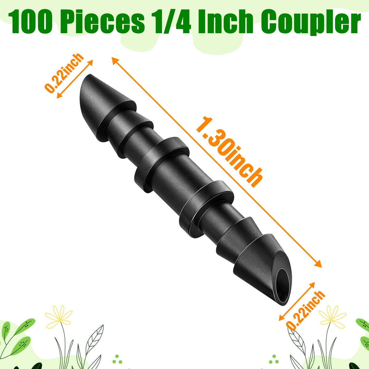 TTioDri barbed coupling connectors for 1-4 inch tubing reliably