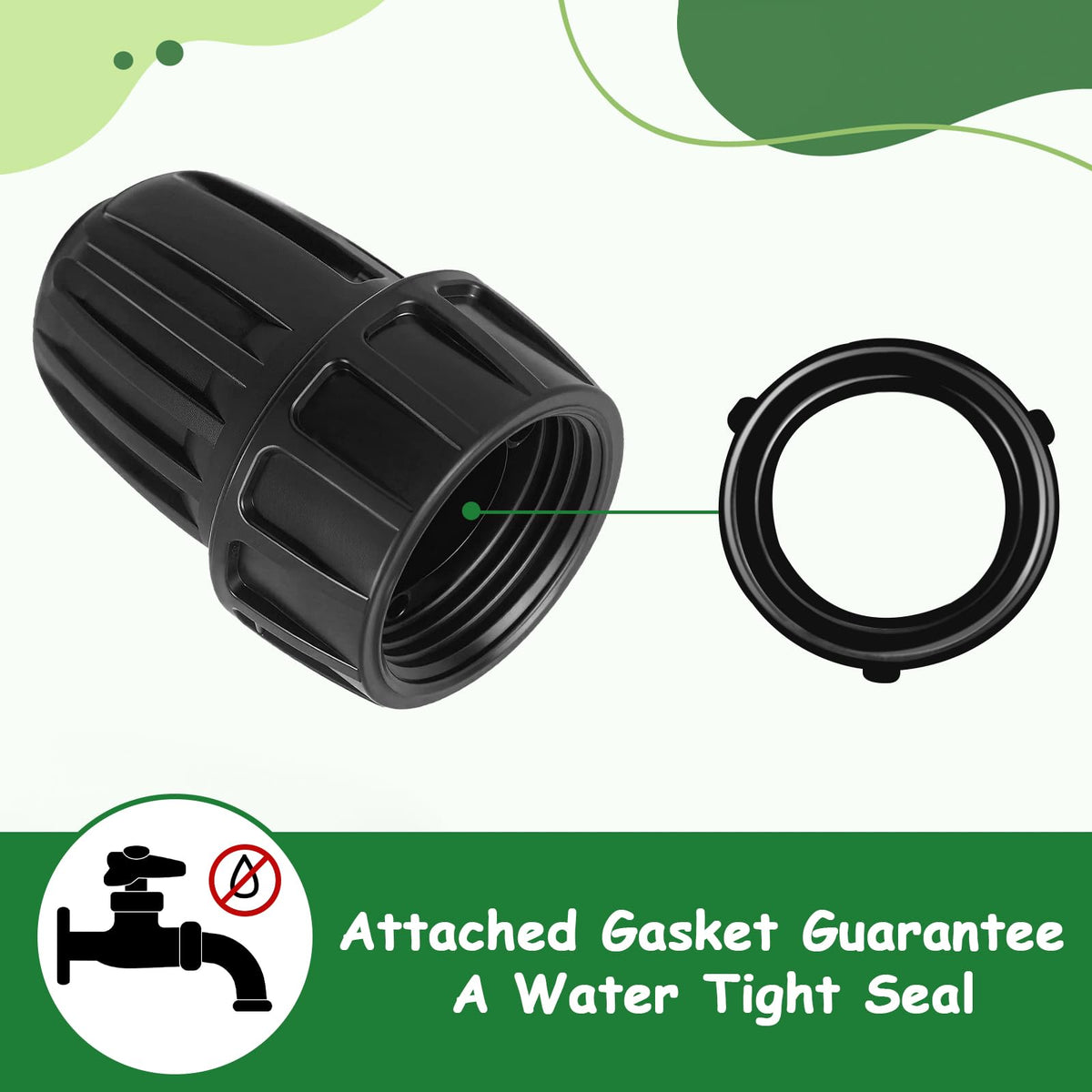 TTioDri barbed fitting grips tubing firmly for leak-proof drip lines