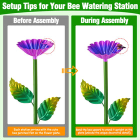 TTioDri bee watering station base in soil shows stable garden display
