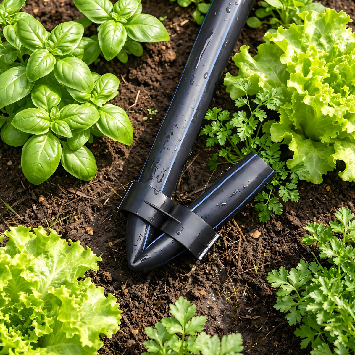 TTioDri drip-line end closure with durable plastic for outdoor use.