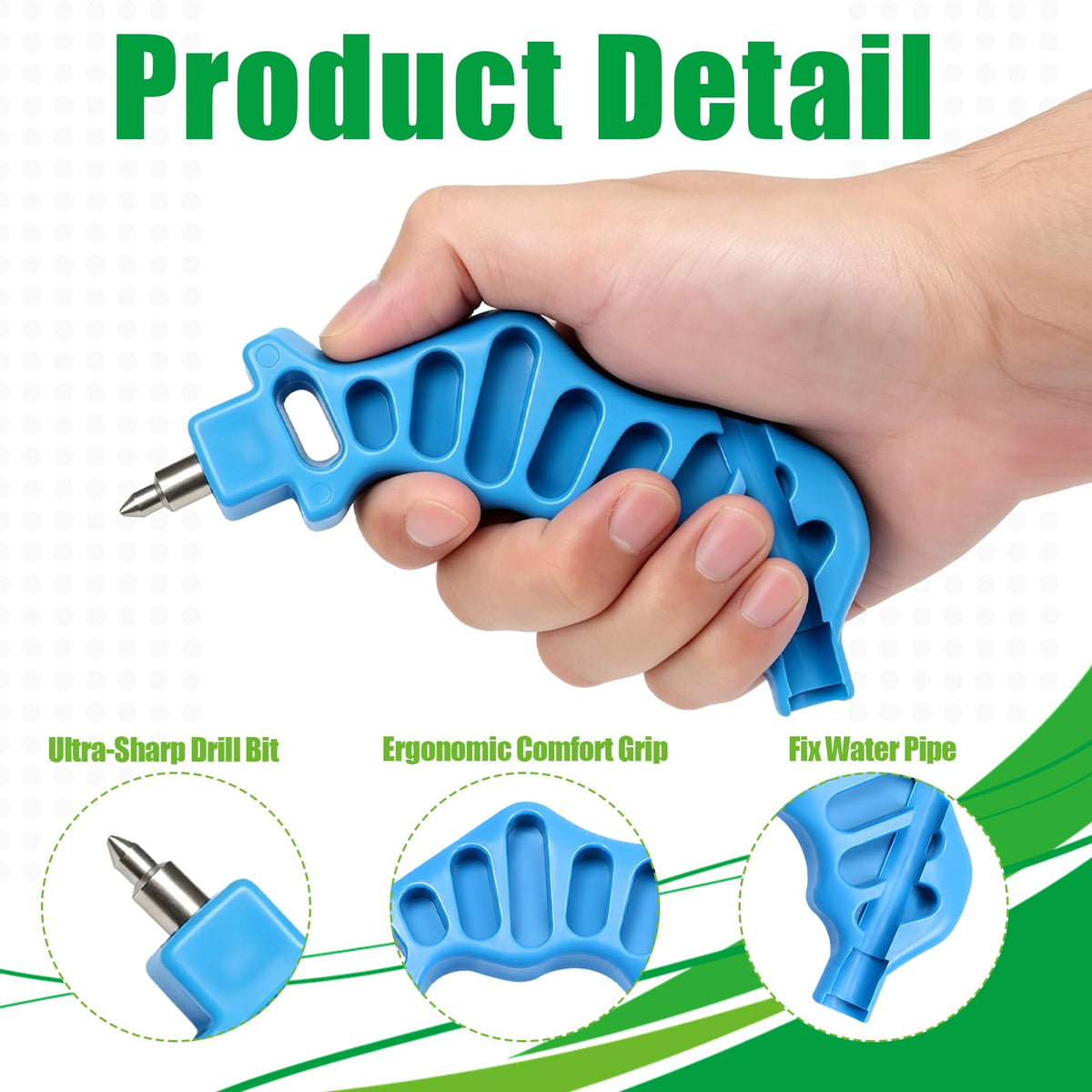 TTioDri ergonomic blue and black design reduces fatigue