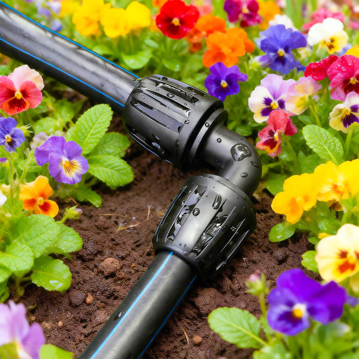 TTioDri garden application: raised beds benefit from precise water distribution.