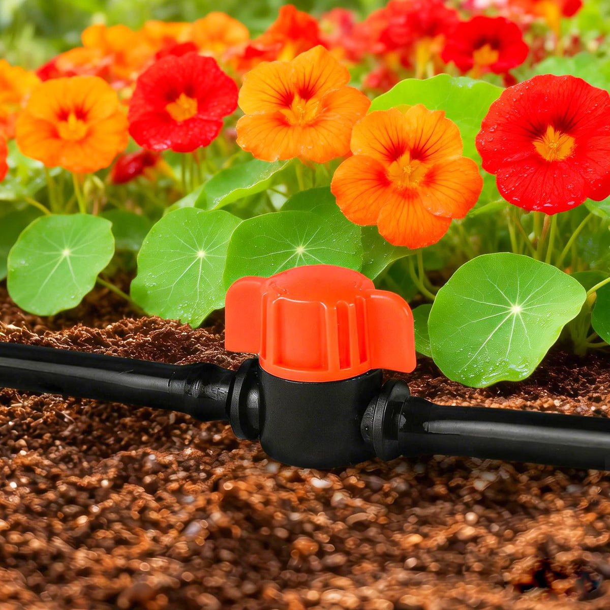 TTioDri inline flow-control valve helps fine-tune irrigation.