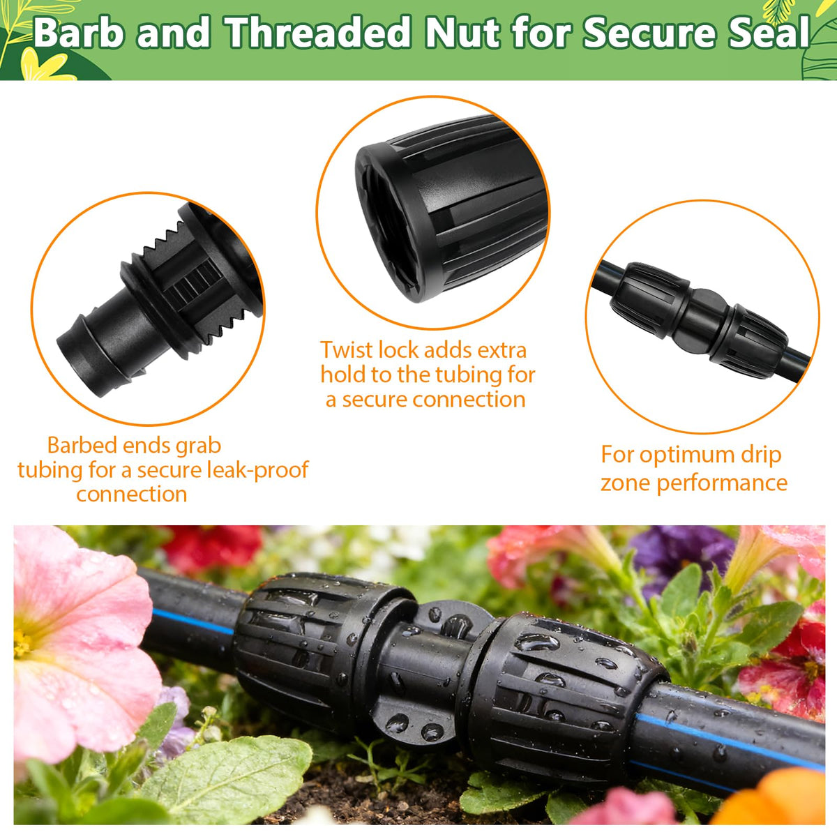 TTioDri UV-resistant plastic fittings withstand sun exposure for outdoor use.