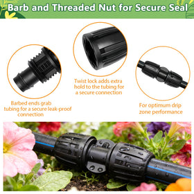 TTioDri UV-resistant plastic fittings withstand sun exposure for outdoor use.