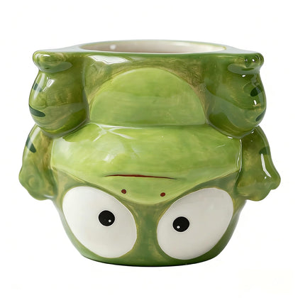 TTLOZC small succulent pot with drainage for desk or shelf use.