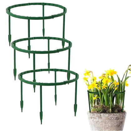 TTOVIA plant-stake stackable 3-tier supports small potted plants to prevent drooping branches.