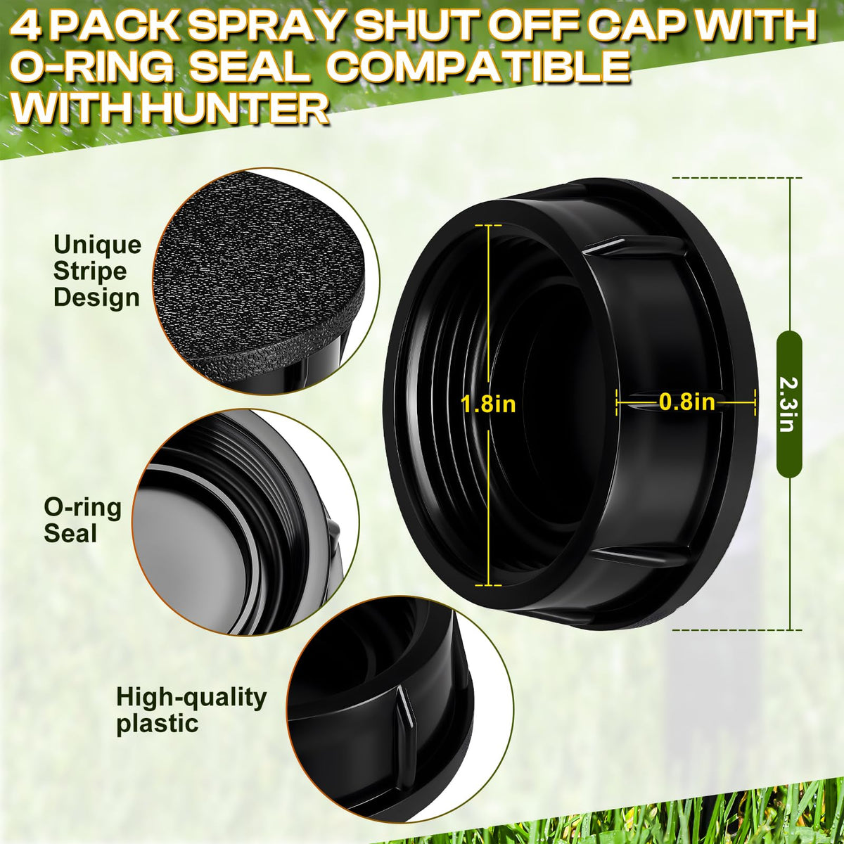 TTQ cap for PROS-06 reduces evaporation by sealing idle nozzles