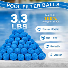 TTQ pool filter balls easy to handle during replacement and cleaning.