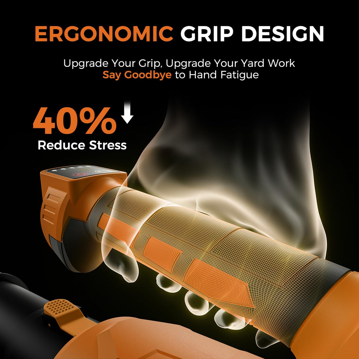 Tturrbos ergonomic grip reduces hand fatigue during long cleaning sessions.