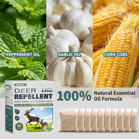 Tubadros pouches in garden beds protect blooms using natural peppermint and garlic oils.