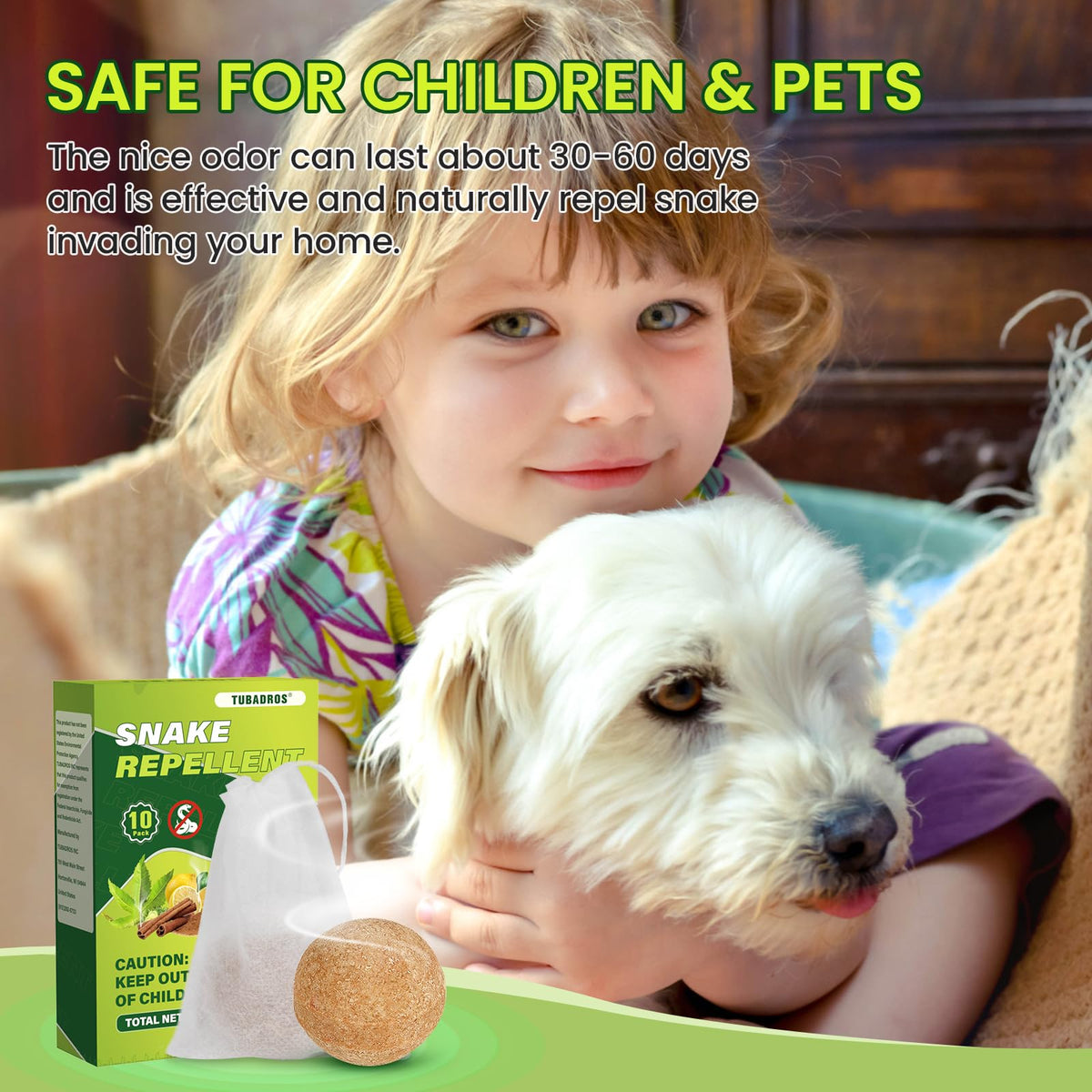 Tubadros plant-based ingredients form a natural snake deterrent for gardens
