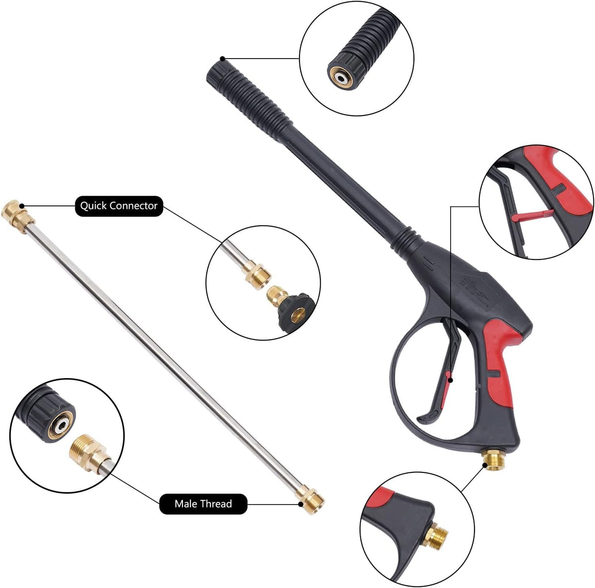 TuBaSaki 0-degree nozzle delivers focused high-pressure spray.