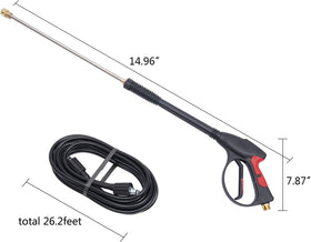 TuBaSaki universal M22 connector compatibility with most pressure washers.