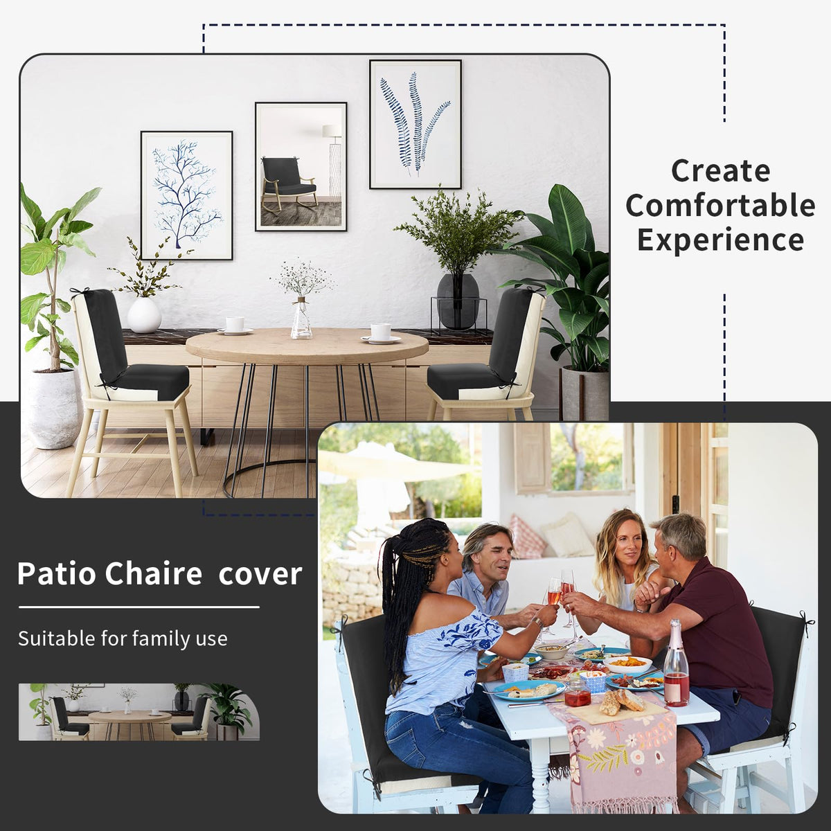 Tudomro easy-clean cushion covers for low-maintenance outdoor furniture