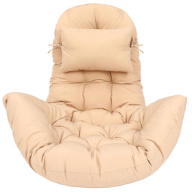 Tudomro egg chair cushion beige 51x37 inch for outdoor lounging and comfort