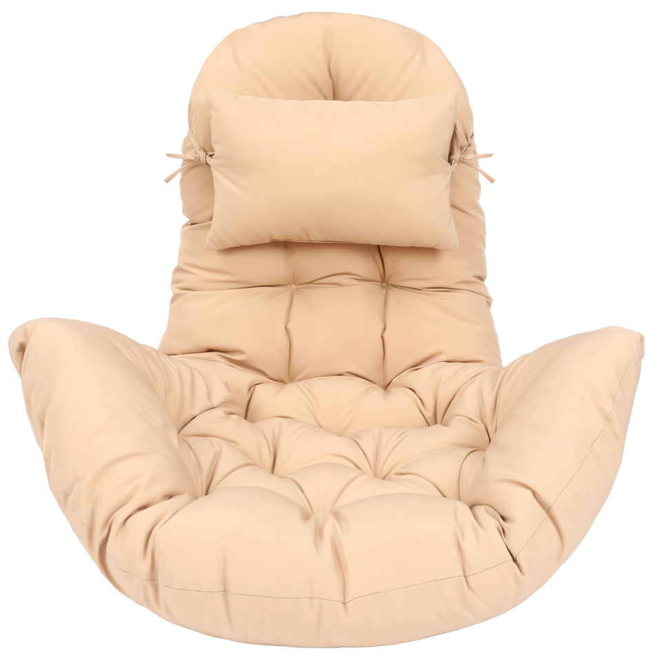 Tudomro egg chair cushion beige 51x37 inch for outdoor lounging and comfort
