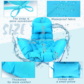 Tudomro egg chair cushion blue vacuum-packed packaging, restore thickness after unpacking