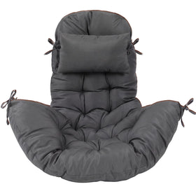 Tudomro egg chair cushion in dark gray enhances style and comfort for indoor or outdoor seating.