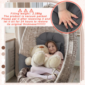 Tudomro cushion suited for indoor and outdoor hammock chairs.