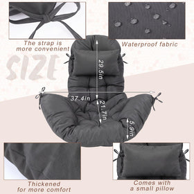 Tudomro egg chair cushion memory foam fill for lasting comfort.