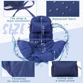 Memory foam filling provides extra comfort on high-back wicker chairs.