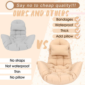 Tudomro egg chair cushion memory foam for lasting comfort
