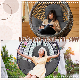 Tudomro egg chair cushion arrives vacuum-packed and expands to full thickness.