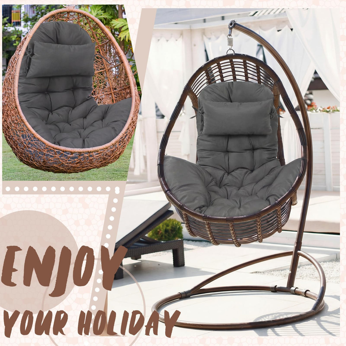 Tudomro cushion fabric is waterproof and breathable for outdoor use.