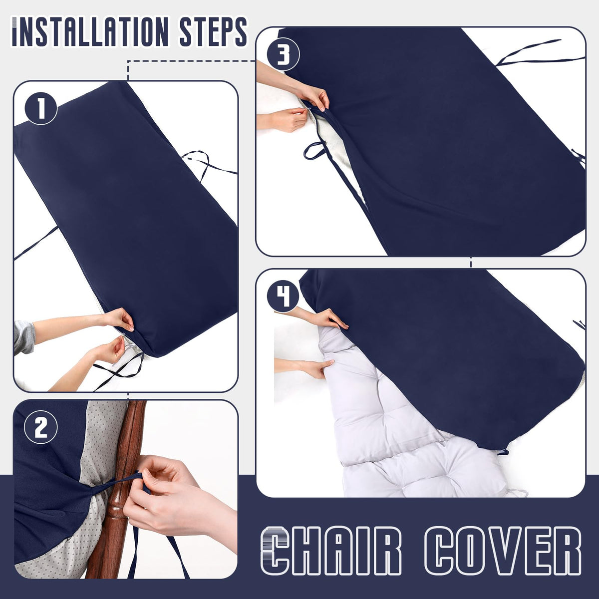 Tudomro fade-resistant waterproof fabric chair cover extends outdoor furniture life.