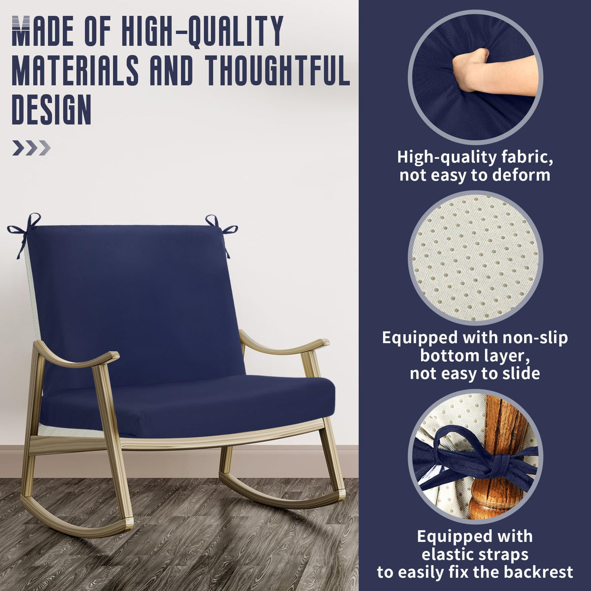 Tudomro fit-over-most-outdoor-cushions ensures snug, tidy look.