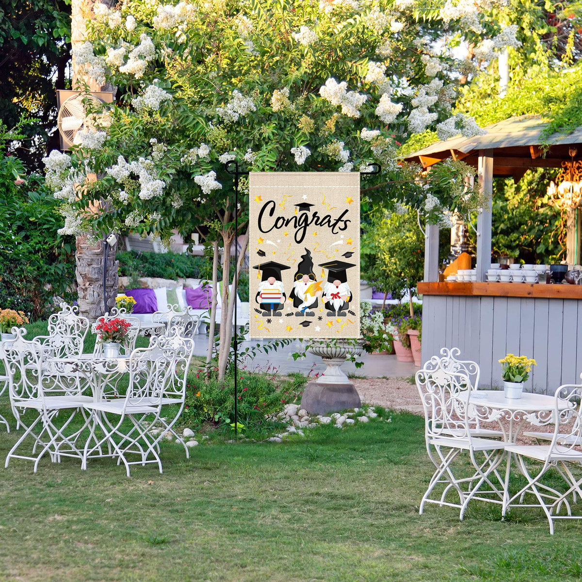 Tudomro linen material garden flag designed for seasonal use