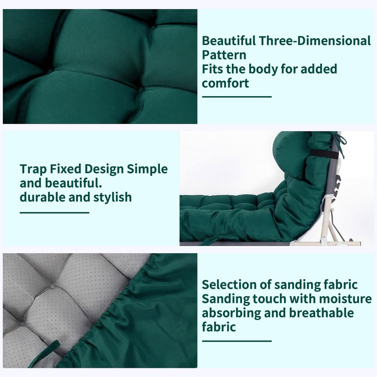 Tudomro outdoor chaise cushion headrest pillow offering neck support on sunny lounges.