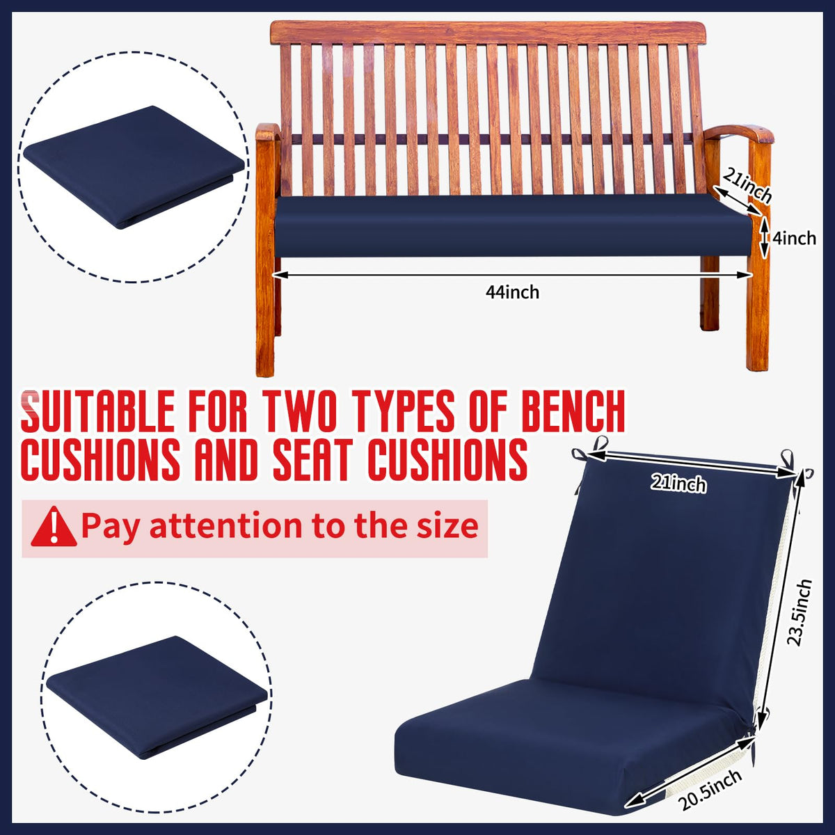 Tudomro patio slipcovers with adjustable straps keep cushions securely in place.